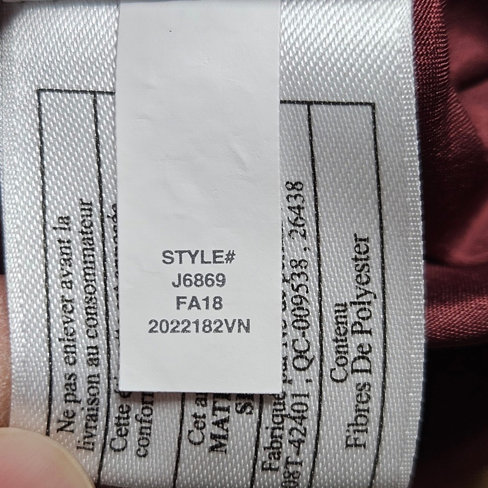 J‎ Crew Mercantile Ruffle Quilted Vest Womens S Burgundy Neck Zip Up J6869 FA18 - Picture 7 of 11